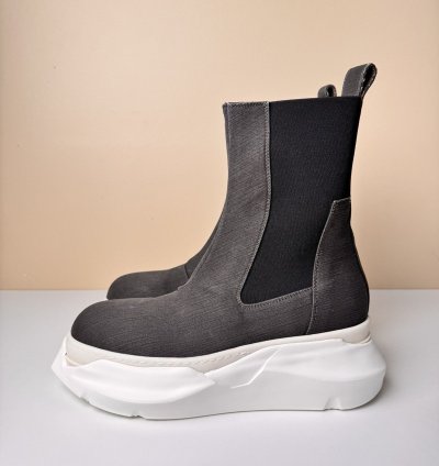 NEW Rick Owens Abstract High 22oz Denim Sneakers