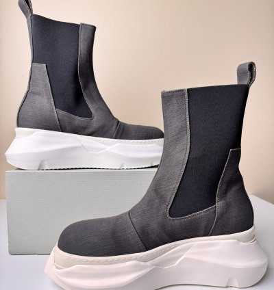 NEW Rick Owens Abstract High 22oz Denim Sneakers