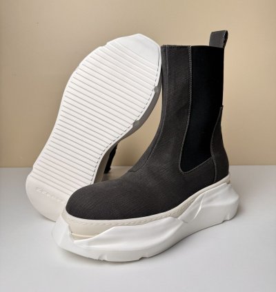 NEW Rick Owens Abstract High 22oz Denim Sneakers