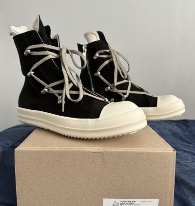 NEW Rick Owens DRKSHDW Lido Hexa Sneaks Cotton Satin
