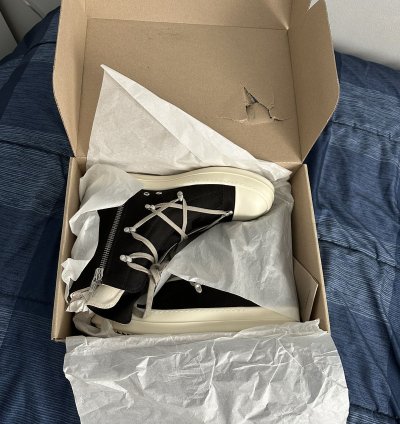 NEW Rick Owens DRKSHDW Lido Hexa Sneaks Cotton Satin