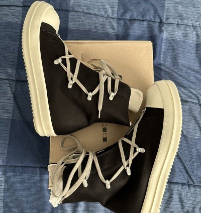 NEW Rick Owens DRKSHDW Lido Hexa Sneaks Cotton Satin