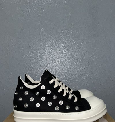 NEW RICK OWENS DRKSHDW STUDDED EYELET RAMONES LOW
