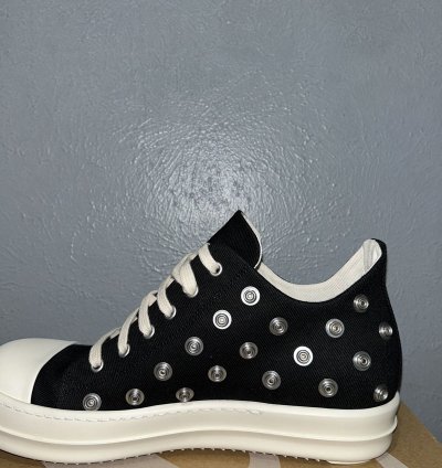 NEW RICK OWENS DRKSHDW STUDDED EYELET RAMONES LOW