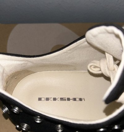NEW RICK OWENS DRKSHDW STUDDED EYELET RAMONES LOW
