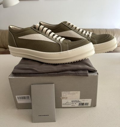 NEW Rick Owens DRKSHDW Vintage Sneaks Pale Green