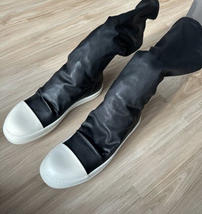 NEW Rick Owens leather sock sneakers