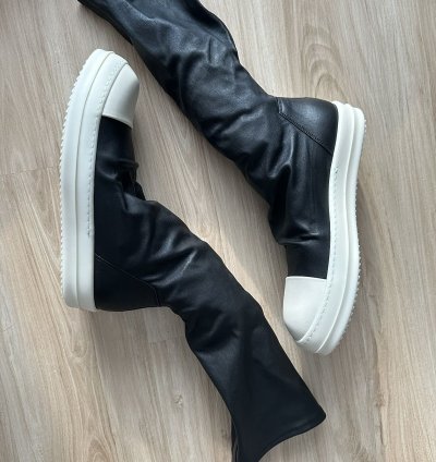 NEW Rick Owens leather sock sneakers