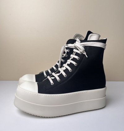 NEW Rick Owens Ramones Double Bumper High Top Sneakers