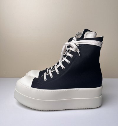 NEW Rick Owens Ramones Double Bumper High Top Sneakers