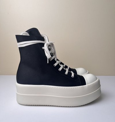 NEW Rick Owens Ramones Double Bumper High Top Sneakers