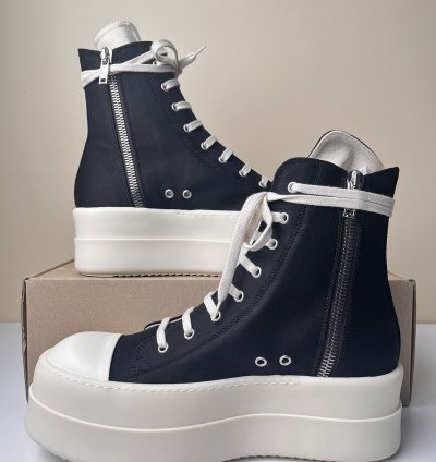NEW Rick Owens Ramones Double Bumper High Top Sneakers