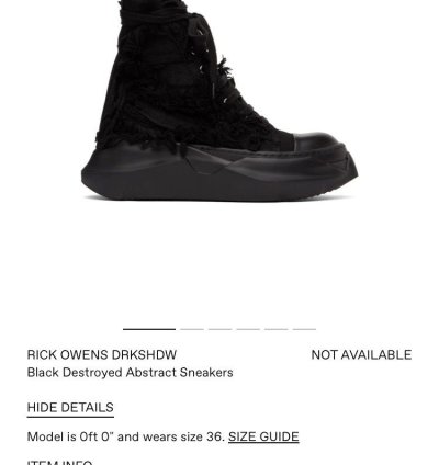 NEW TRIPLE BLACK DISTRESSED RAMONES DRKSHDW ABSTRACT 43