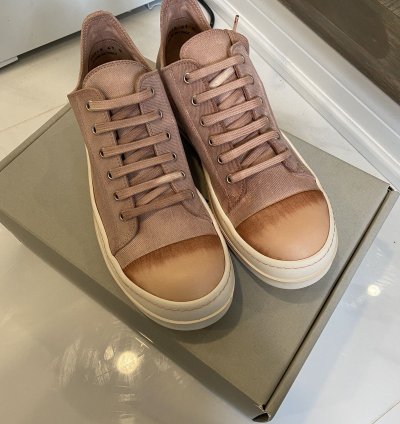 NEW WITH TOTE RICK OWENS UNIQUE FADED PINK LOW RAMONES