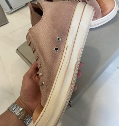 NEW WITH TOTE RICK OWENS UNIQUE FADED PINK LOW RAMONES