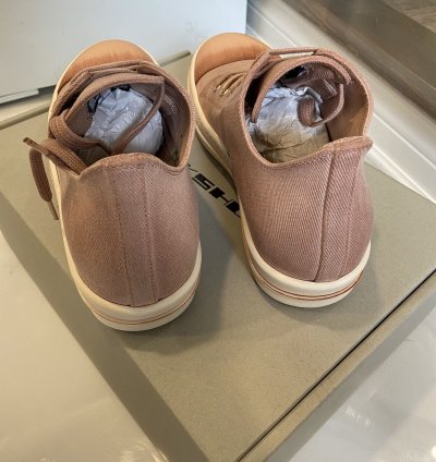 NEW WITH TOTE RICK OWENS UNIQUE FADED PINK LOW RAMONES