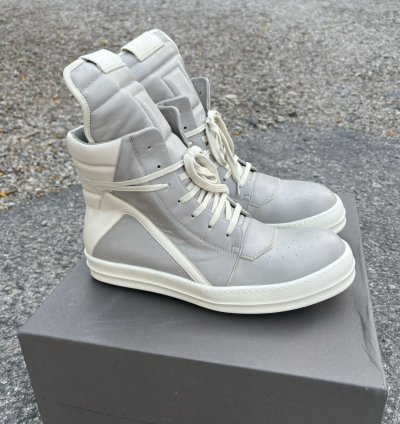 NWT Rick Owens Lido Geobasket Grey - 43 5