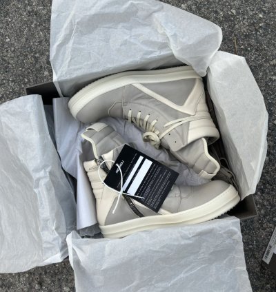 NWT Rick Owens Lido Geobasket Grey - 43 5