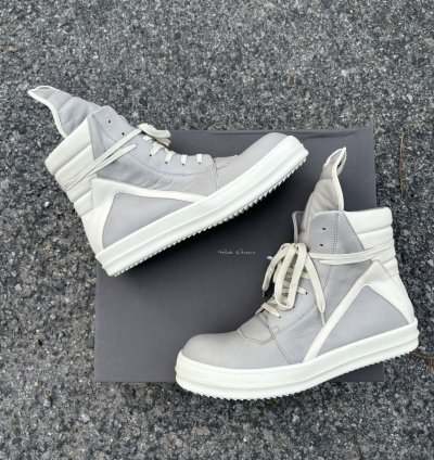NWT Rick Owens Lido Geobasket Grey - 43 5
