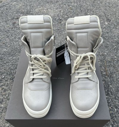 NWT Rick Owens Lido Geobasket Grey - 43 5