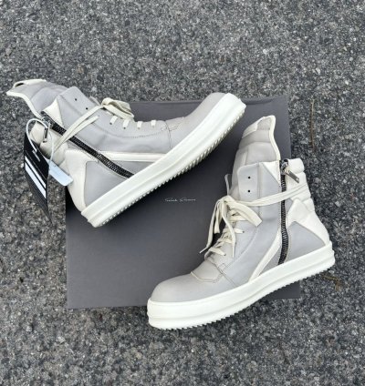 NWT Rick Owens Lido Geobasket Grey - 43 5