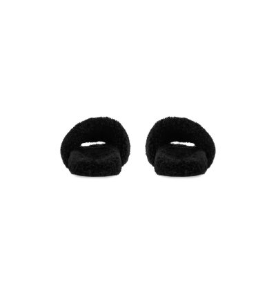 o1bcso1str1124 Furry Slides Towel in Black