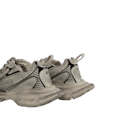 o1h1sh11224 Destroyed Canvas Sneakers in Beige