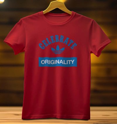 Adidas Celebrate Originality Logo Funny Mens Tshirt Size USA