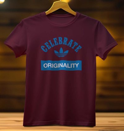 Adidas Celebrate Originality Logo Funny Mens Tshirt Size USA