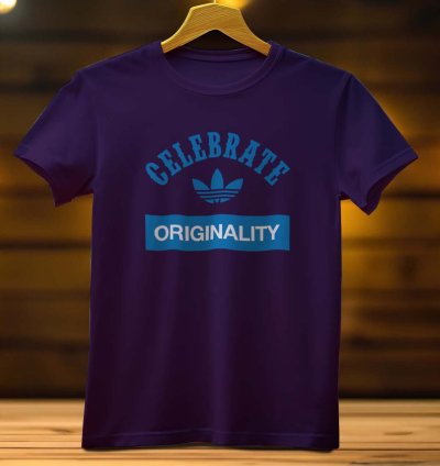 Adidas Celebrate Originality Logo Funny Mens Tshirt Size USA