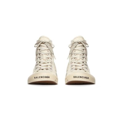 o1mt1gz0824 Paris High Top Graffiti Sneaker in Cream