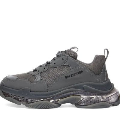 o1mt1gz1024 Triple Clear Sole Sneaker in Dark Grey