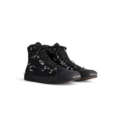 o1mt1gz1224 Paris High Top Sneaker With Piercings in Black