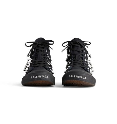 o1mt1gz1224 Paris High Top Sneaker With Piercings in Black