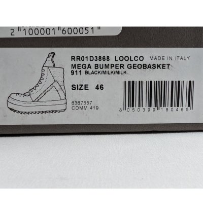 o1rshd1 Mega Bumper Geobasket Sneakers in Black Milk