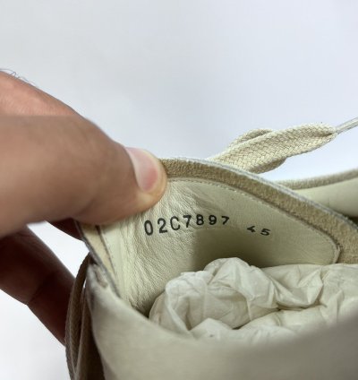 Off white vintage suede sneakers