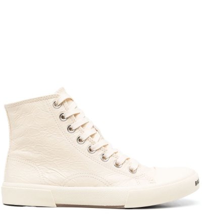 Paris High Top Leather in White