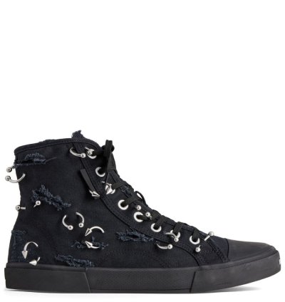 Paris High Top Sneakers with piercing