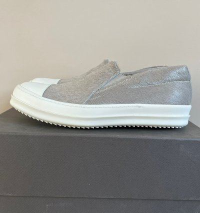Pony Hair Boat Low Top Sneaker in Natural
