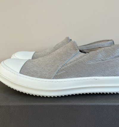 Pony Hair Boat Low Top Sneaker in Natural