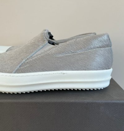 Pony Hair Boat Low Top Sneaker in Natural