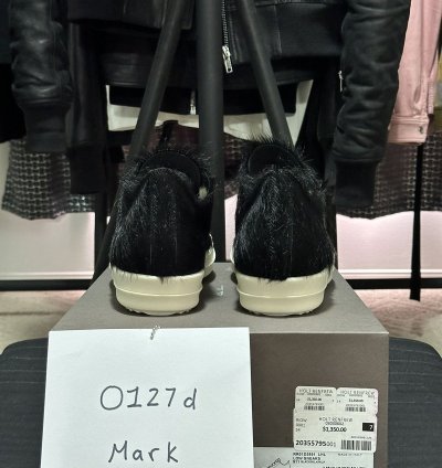 PONY HAIR FUR RAMONES SS24 LIDO BLACK CALF FURRY LOW SNEAKS