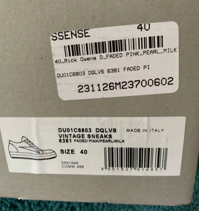 RARE RICK OWENS DRKSHDW Pink Vans SZ 40