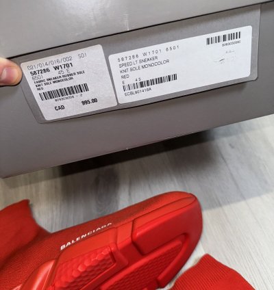 Red Balenciaga Speed LT Sneaker
