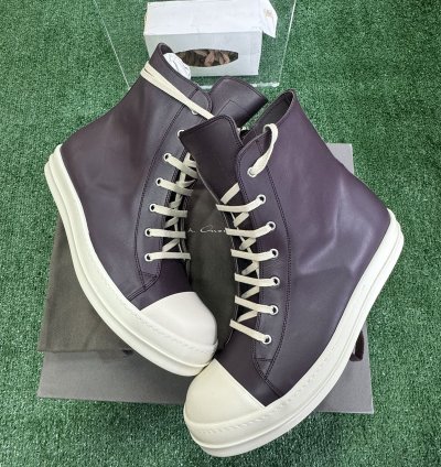 Rick Owen High Top Leather Ramone