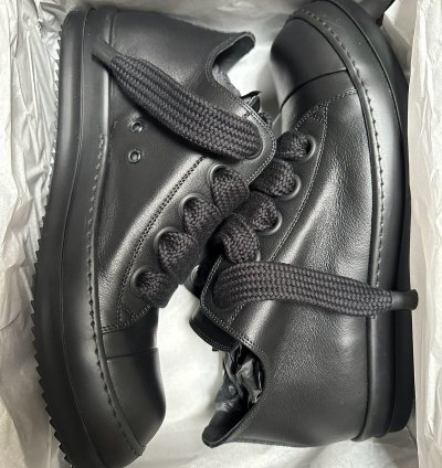 Rick Owen Lido Strobe Leather Sneaker Jumbo