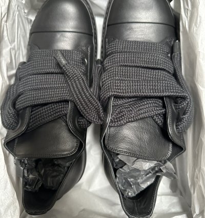 Rick Owen Lido Strobe Leather Sneaker Jumbo