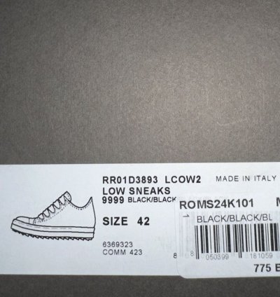 Rick Owen Lido Strobe Leather Sneaker Jumbo