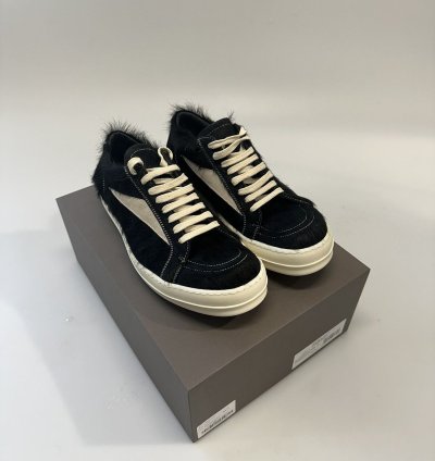Rick Owen Mainline Vintage Low Top Pony Hair Sneaker