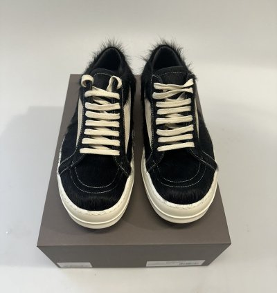 Rick Owen Mainline Vintage Low Top Pony Hair Sneaker